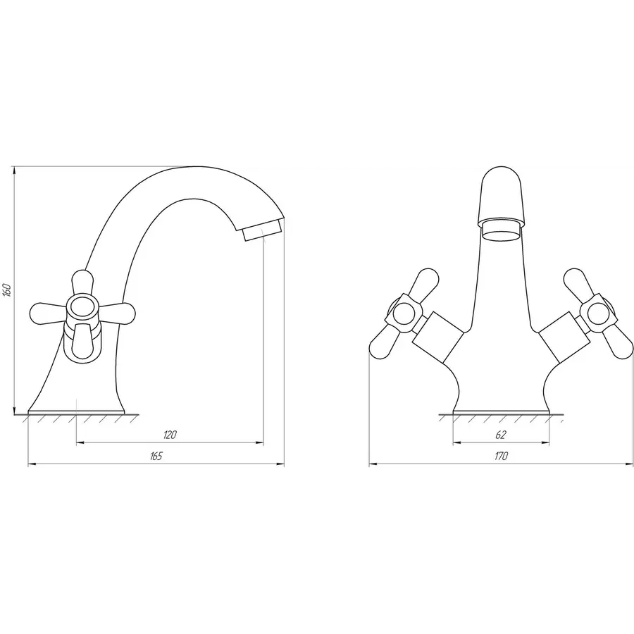 Смеситель для умывальника DOMINO DYM-029-SHARM