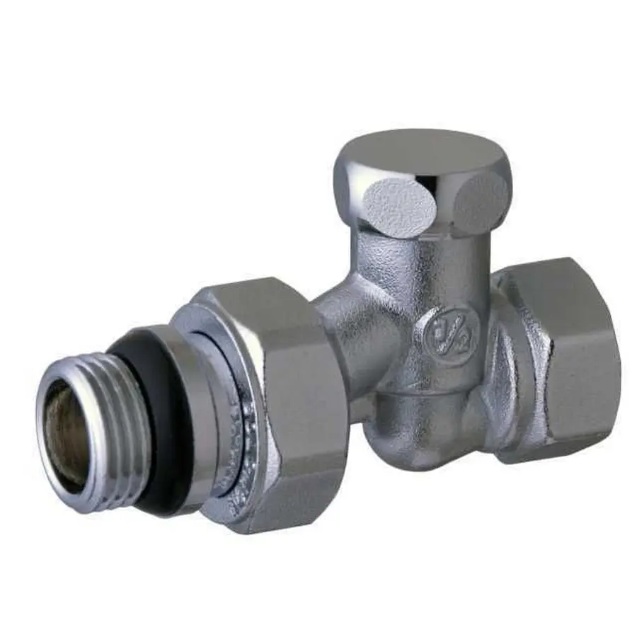 Кран радіаторний прямий SOLOMON 1/2″ з гумовим ущільнювачем 161405 під ключ