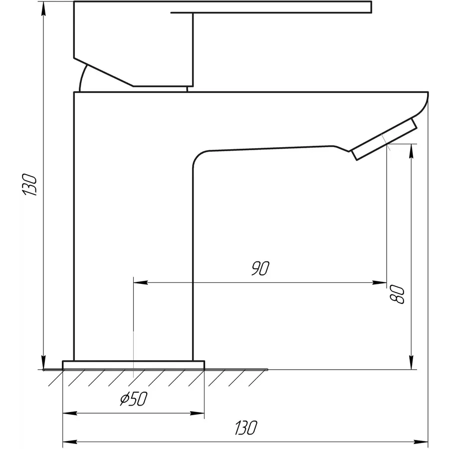 Змішувач для умивальника TOPAZ BARTS TB 07201-H36