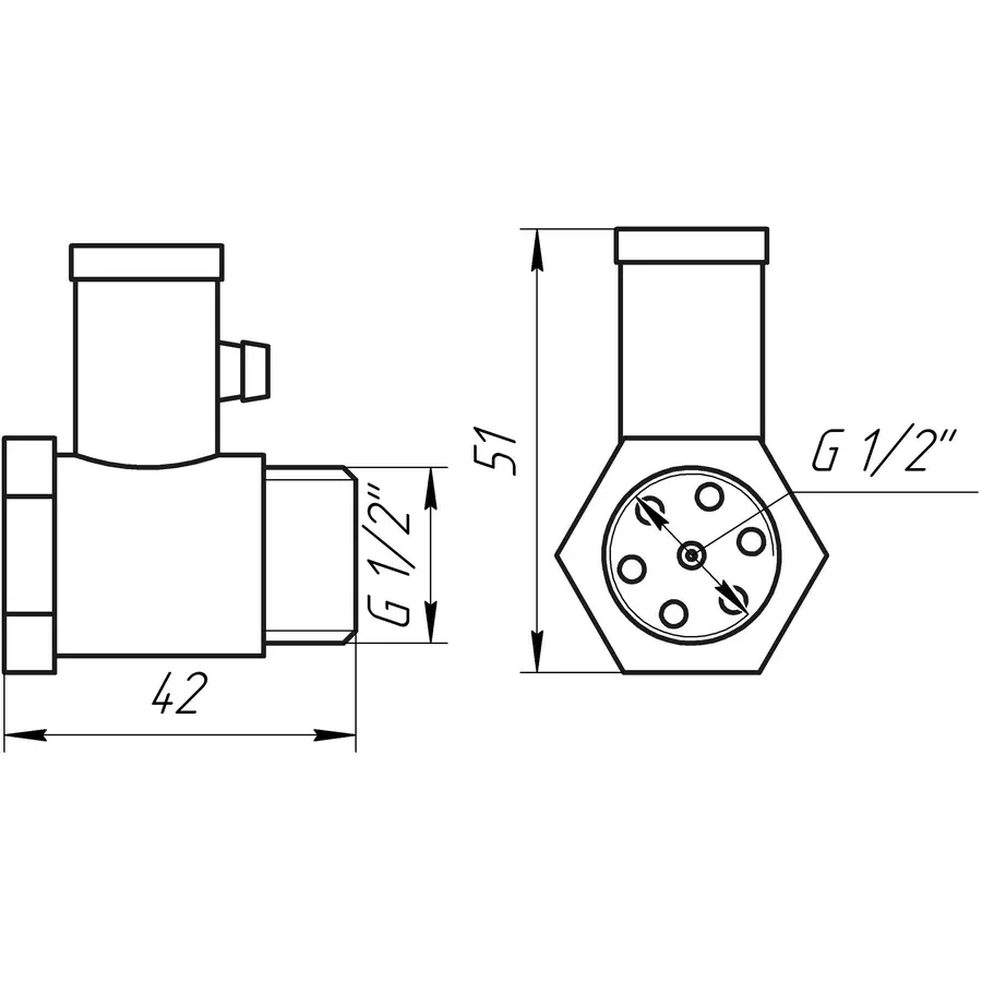Клапан зворотній підривний 1/2″ HT158
