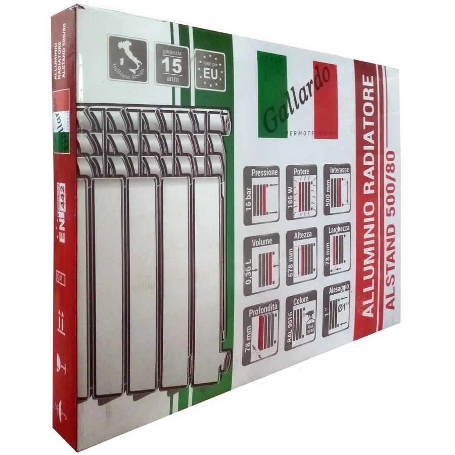 Радиатор алюминиевый секционный GALLARDO ALSTAND 500/80 (кратно 10)
