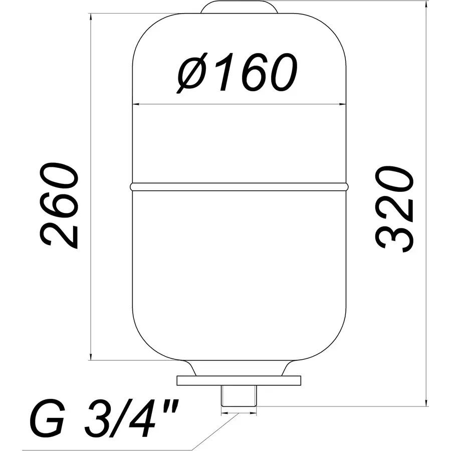 Гідроакумулятор зі змінною мембраною 5л ZILMET HY-PRO 10bar, білий (11H0000500 )