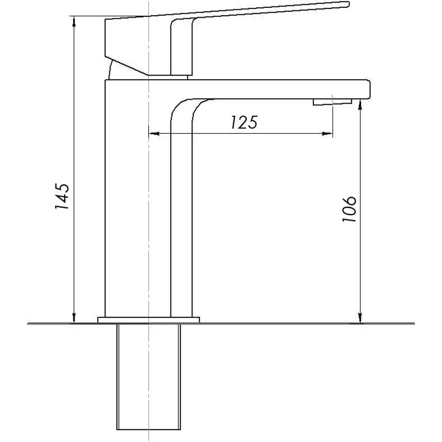 Смеситель для умывальника TOPAZ ODISS TO 18221-H52