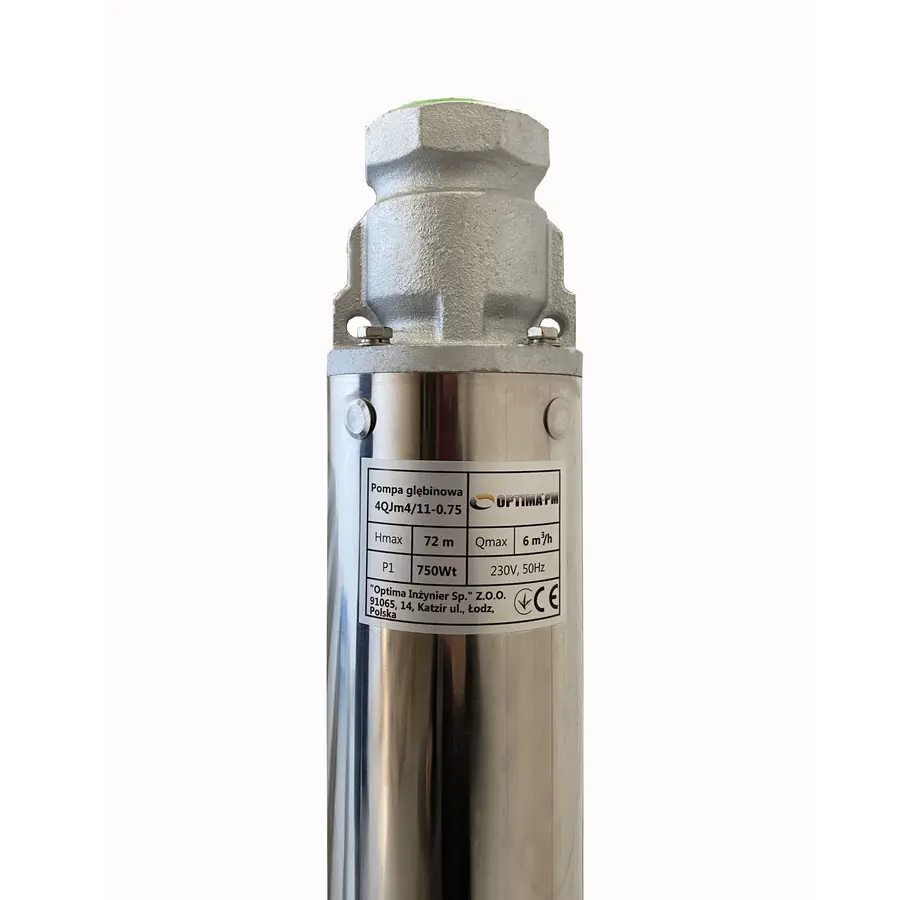 Насос свердловиний з підвищеною стійкістю до піску OPTIMA PM 4QJm4/11 0,75 кВт 81м + 1,5 м кабель
