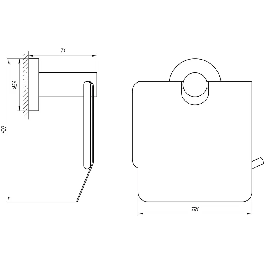 Держатель туалетной бумаги Globus Lux SS 8410