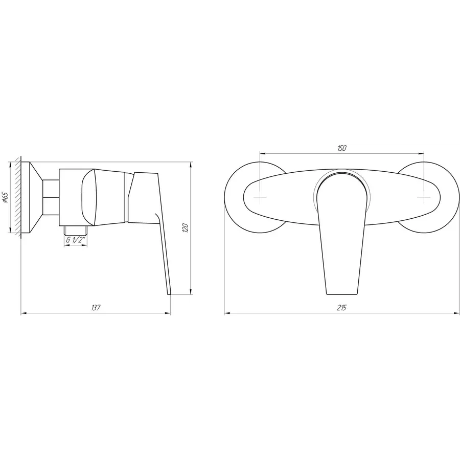 Змішувач для душу DOMINO BLITZ DBC-105N
