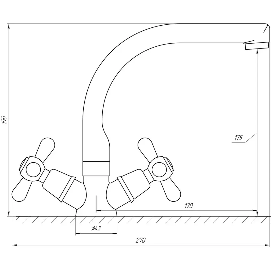 Смеситель для умывальника Globus Lux GB-SHARM-0300-06