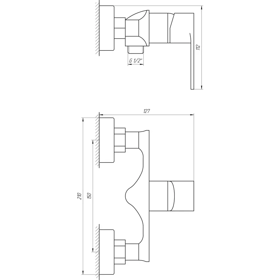 Змішувач для душу Globus Lux Niagara GLN-0105N