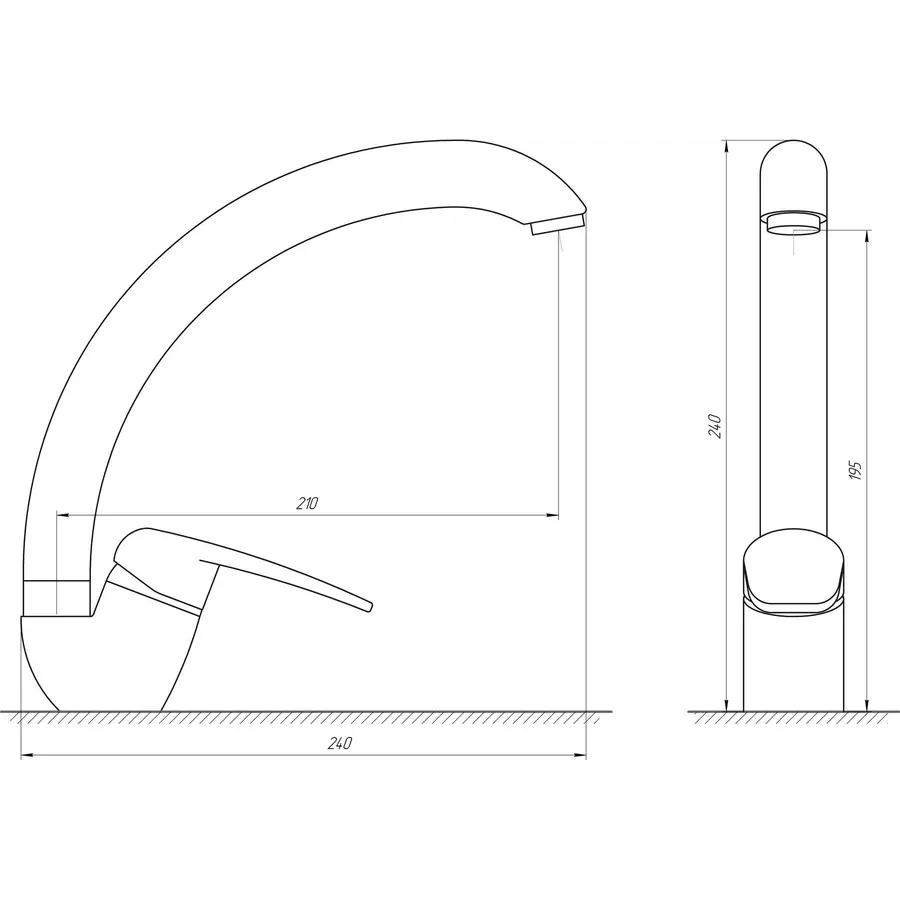 Змішувач для кухні Globus Lux Koln GLK-0103S