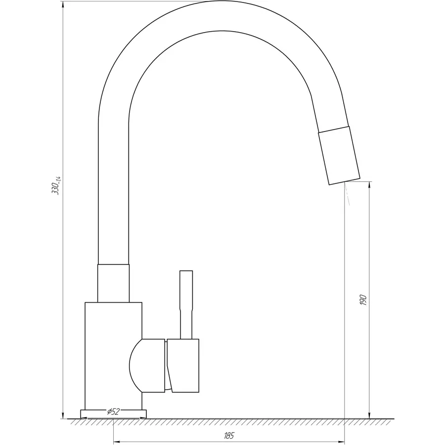 Смеситель для кухни MixMIRA MS1-203SB гибкий 