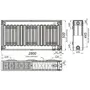 Радиатор стальной панельный KALDE 22 низ 500х2800