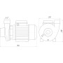 Насос вiдцентровий BP-4 1,1 кВт SAER (32,0 м3/год, 22 м) однофазний