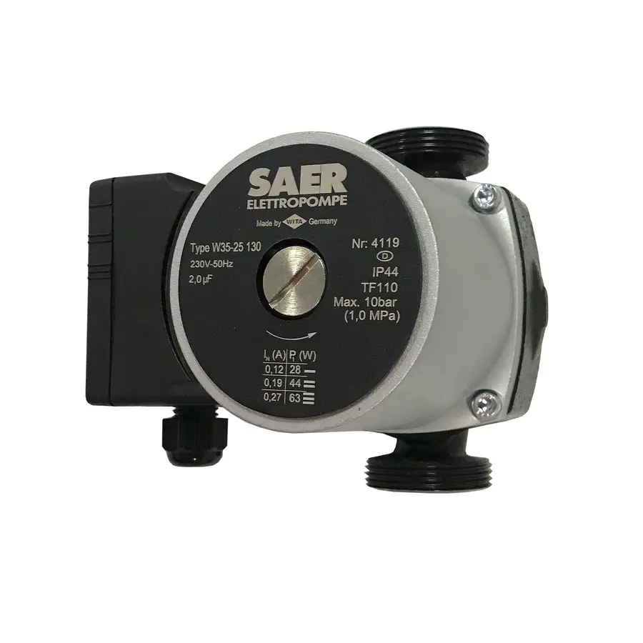 Насос циркуляцийнний SAER W35-25 130мм + гайки