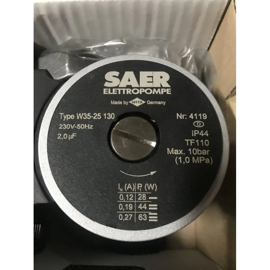 Насос циркуляцийнний SAER W35-25 130мм + гайки