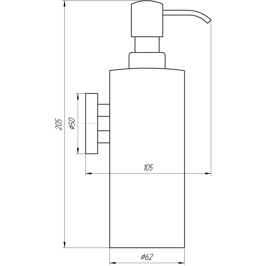 Дозатор жидкого мыла Globus Lux SS 8432
