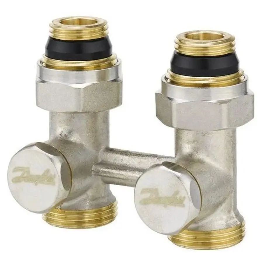 Вузол нижнього підключення панельного радіатора Danfoss RLV-KS прямий вентильний 3/4"