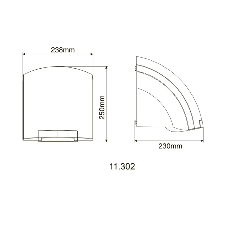 Сушарка для рук HOTEC 11.302 ABS White