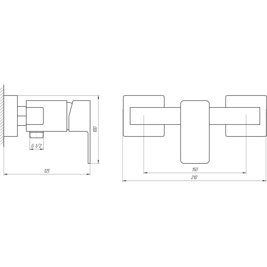 Змішувач для душу Globus Lux SICILIA SBQ-105L-M