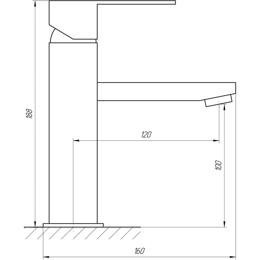 Змішувач для умивальника Globus Lux SICILIA SBQ-101-BB