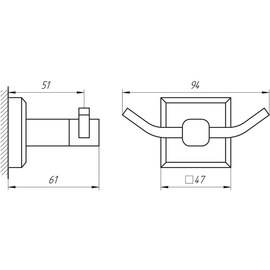 Гачок подвійний TOPAZ TКВ 9925