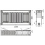 Радіатор сталевий панельний QUEEN THERM 22 бок 500х1200