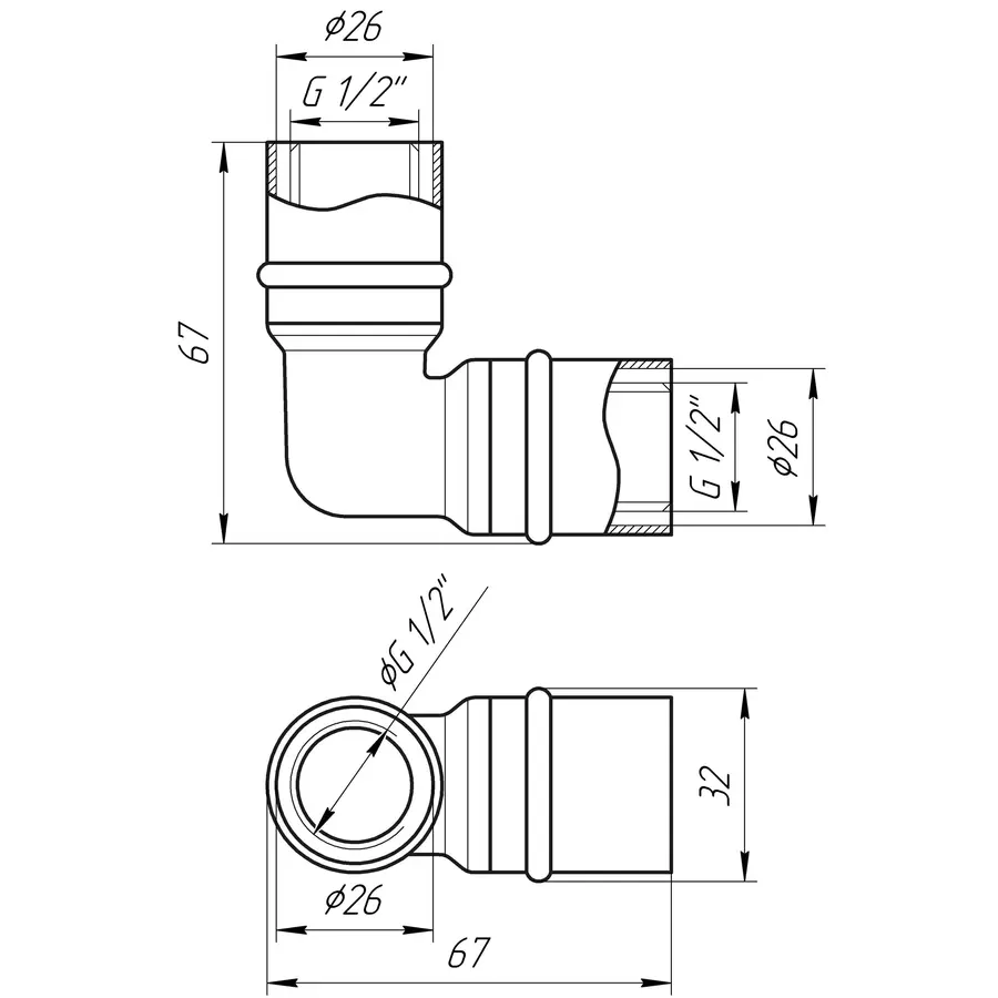 Кутник проміжний прес APE ITALY AP 151 26х26