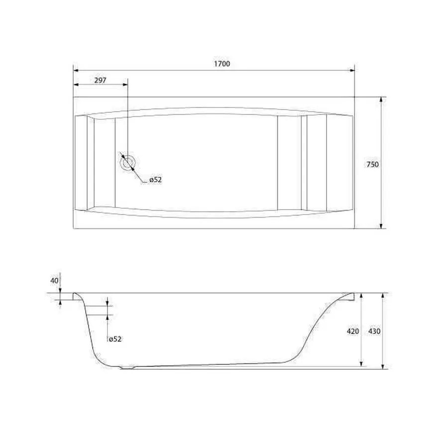 Ванна Cersanit VIRGO 170x75