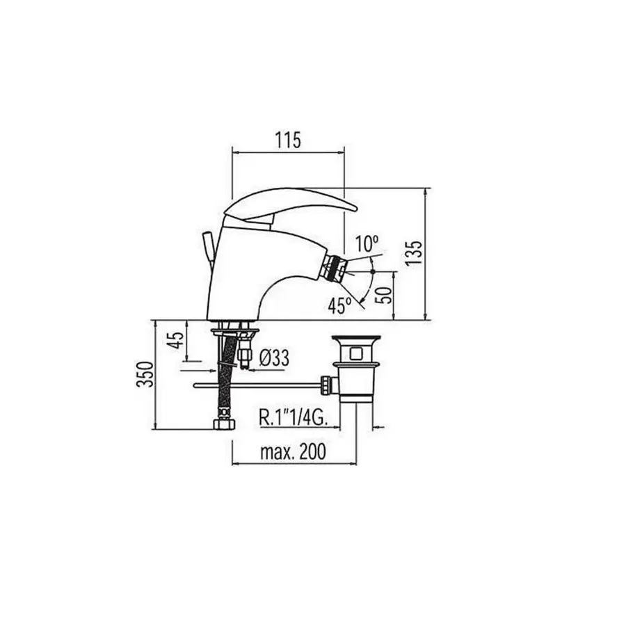Змішувач для біде TRES STYL 148120