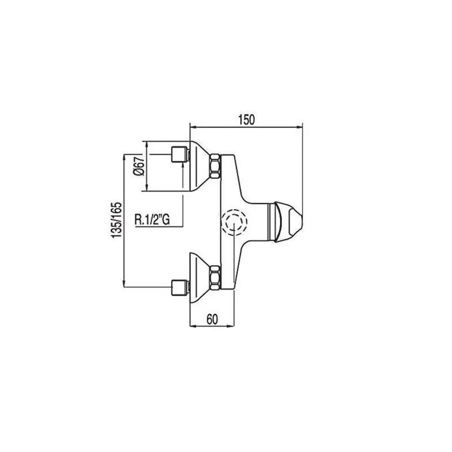 Змішувач для душа TRES POL 17416706