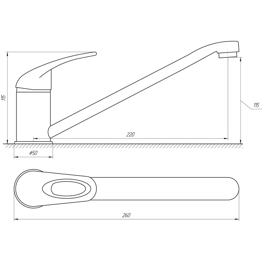 Кухонний змішувач CRISTAL SMART GSM-103 SATIN