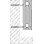 Кронштейн секційного радіатора штирьковий білий з дюбелем ф8х230мм (кратно 2)