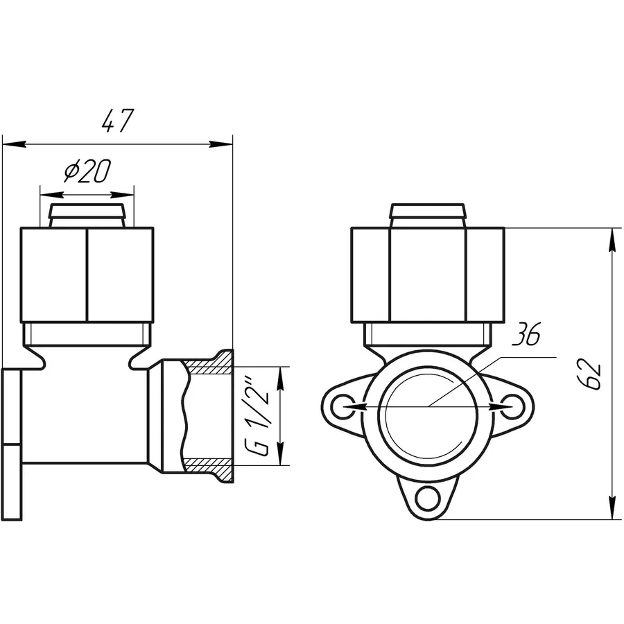 Кутник з вушками APE ITALY 754 L 1/2″x20