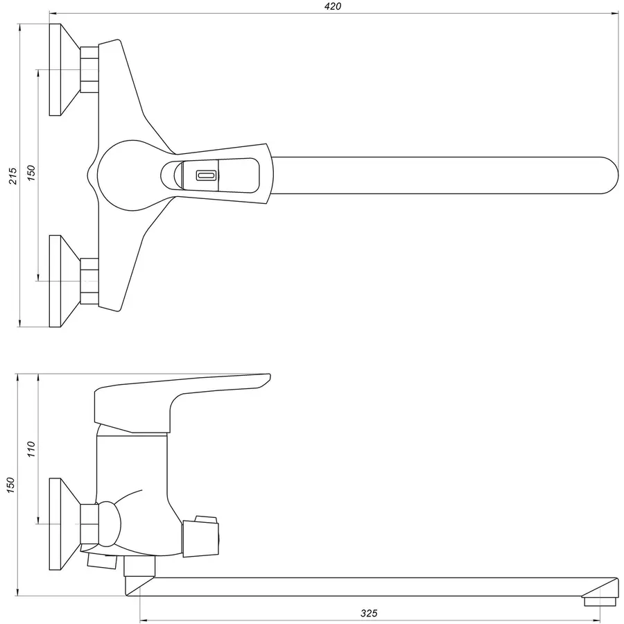 Змішувач для ванни Globus Lux SEVA GLSV-0208