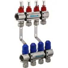 Колектор з вимірювачем витрат, регуляторами та кріпленням GROSS 8504 1″x4 Колектор з вимірювачем витрат, регуляторами та кріпленням GROSS 8504 1″x4