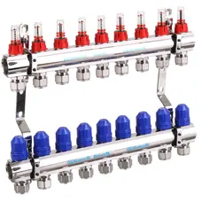 Колектор з вимірювачем витрат, регуляторами та кріпленням GROSS 8504 1″x9 Колектор з вимірювачем витрат, регуляторами та кріпленням GROSS 8504 1″x9