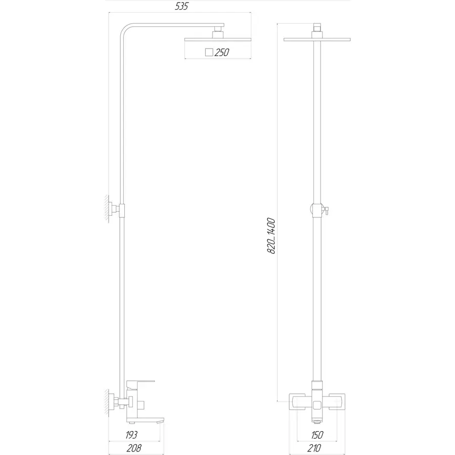 Душова система Globus Lux SICILIA VAN-SBQ-SH-02-304