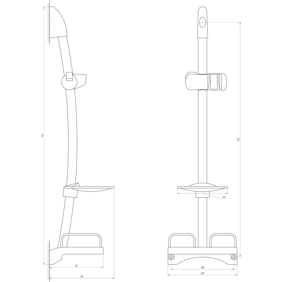 Душова стійка Dishi L206-TP-KIT