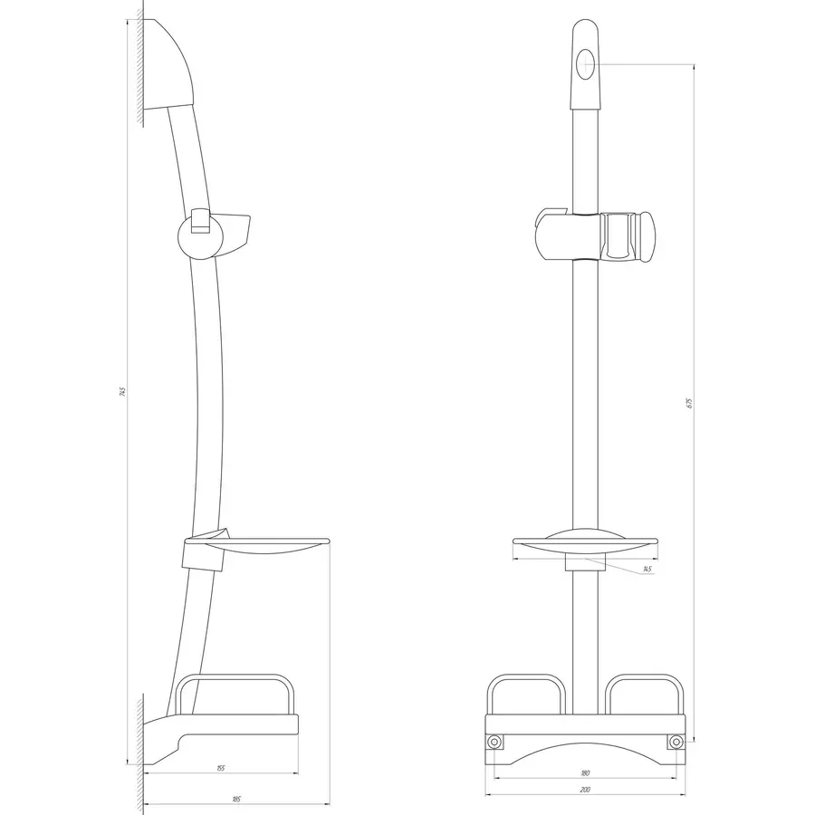 Душова стійка Dishi L206-TP-KIT