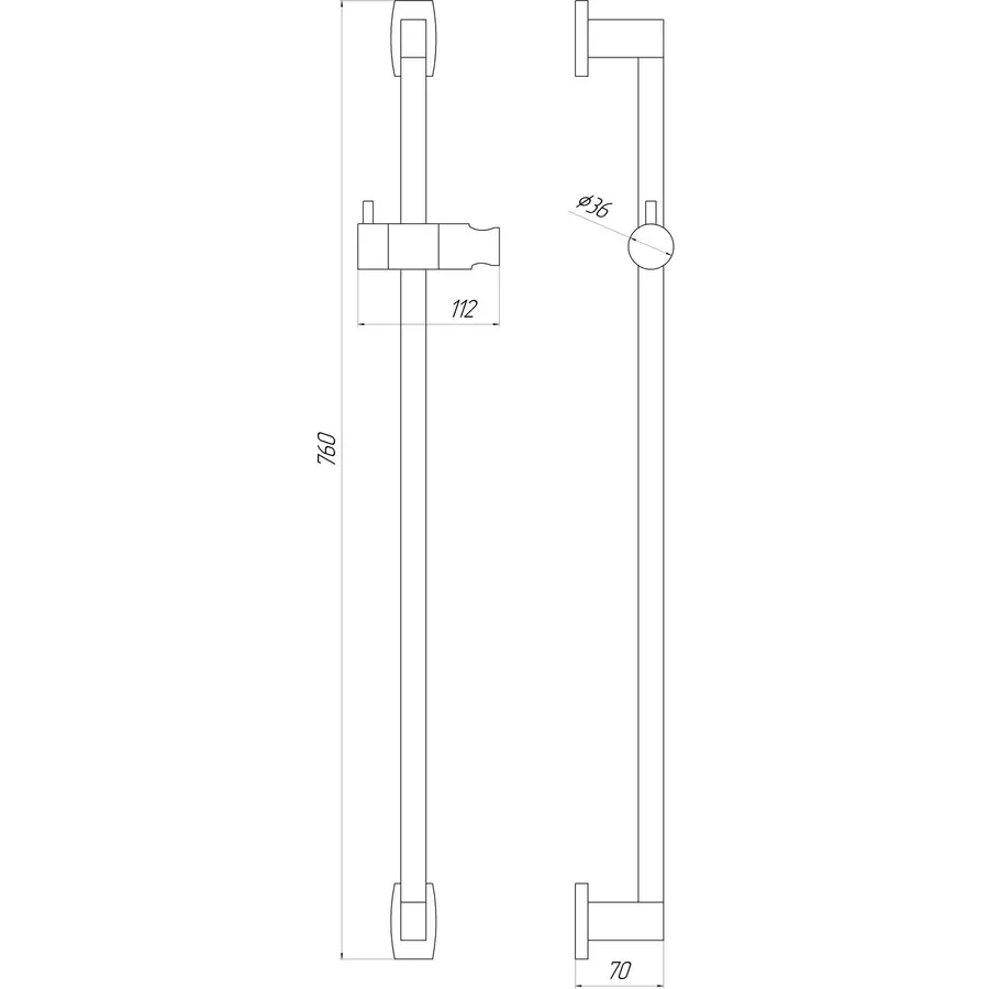 Душова стійка TOPAZ ODISS TO-18107-BB