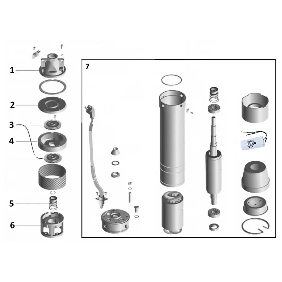 Насос свердловинний вихровий VOLKS pumpe PM 4SKm150 1.1кВт + кабель 10м