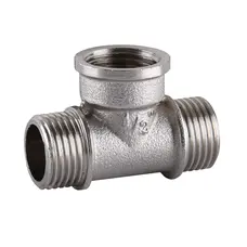 Трійник нікельований 1/2″ЗР х 1/2″ВР х 1/2″ЗР штампований А0215А(нк) VA Трійник нікельований 1/2″ЗР х 1/2″ВР х 1/2″ЗР штампований А0215А(нк) VA