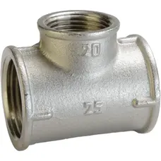 Трійник редукційний нікельваний 1″ВР х 3/4″ВР х 1″ВР ливарний А0220А(нк) VA