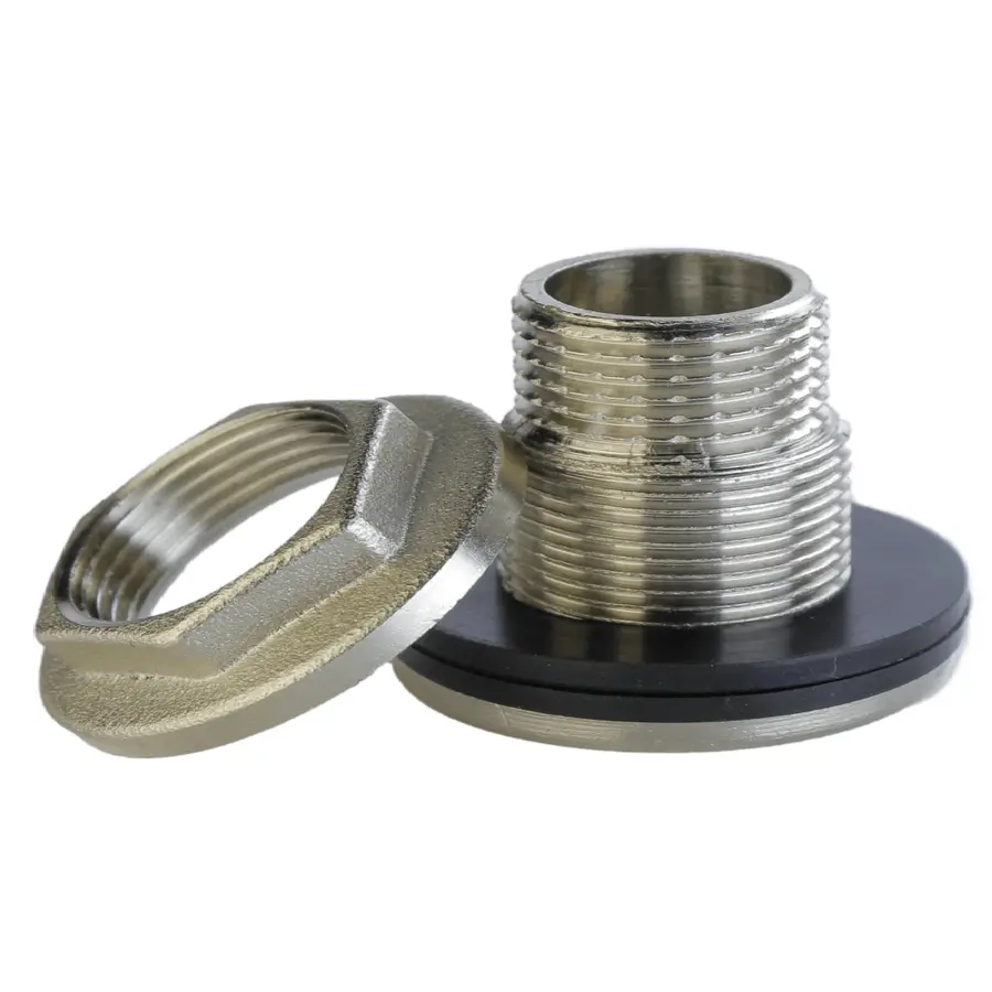 Врізання в бак Ø40 нікельоване 1″ЗР штамповане посилене Б5103А(нк)