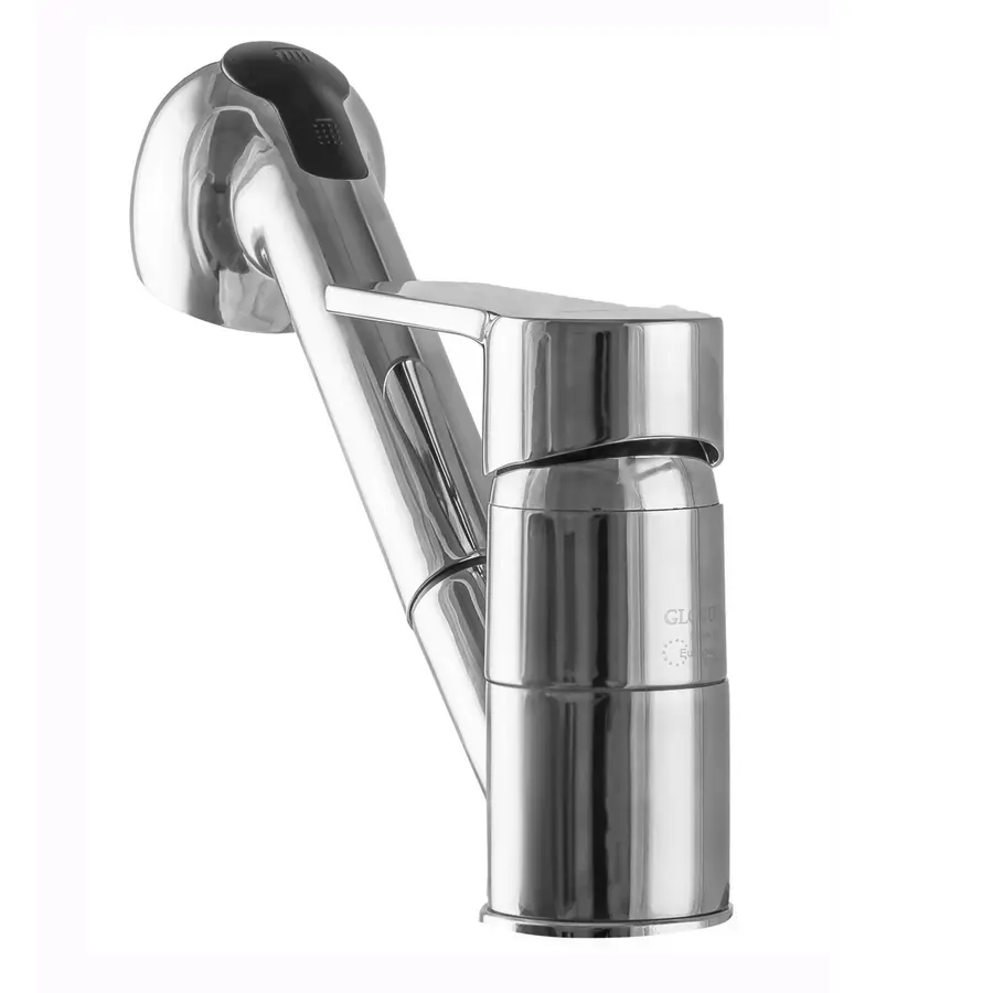 Кухонный смеситель стальной с вытяжным изливом Globus Lux QUEENSLAND GLQU-0107