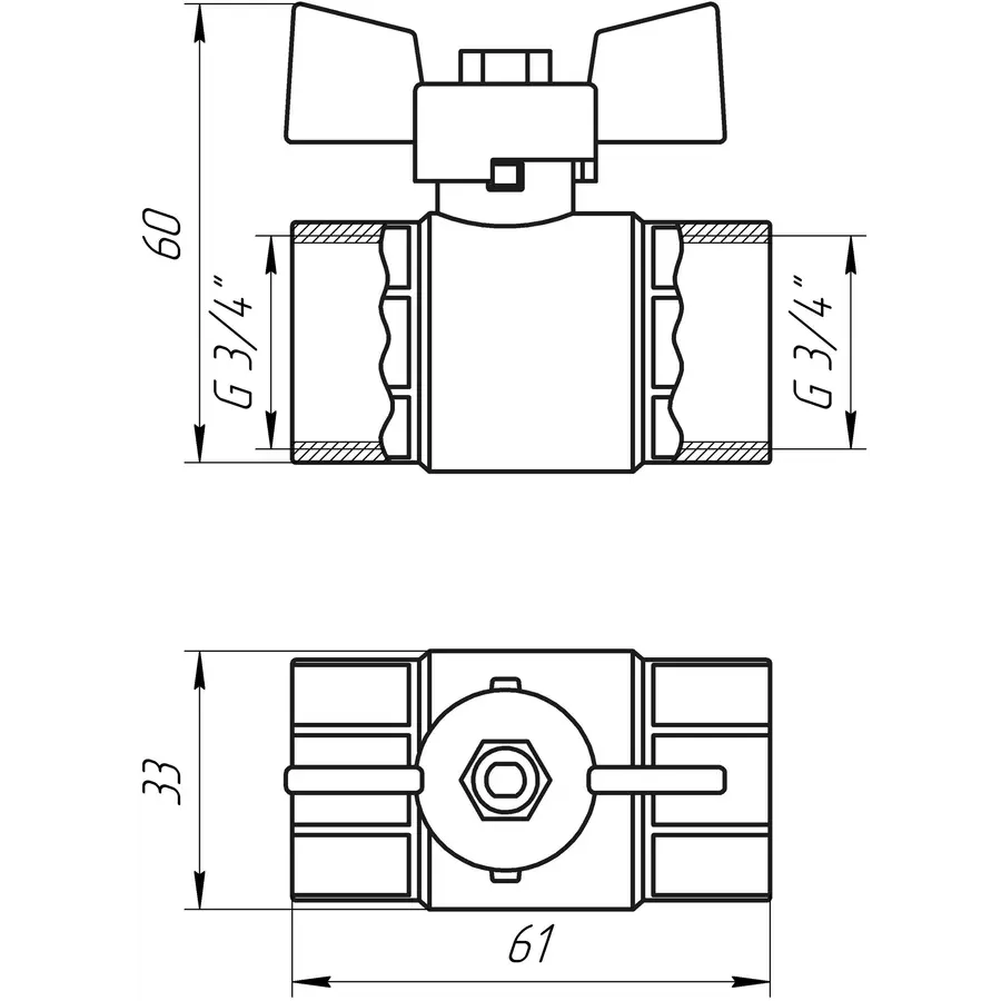 Кран шаровой прямой PROFESSIONAL 3/4 "ВВ КБ PN40 QP151 кран шаровой прямой PROFESSIONAL 3/4" ВВ КР PN40 QP151