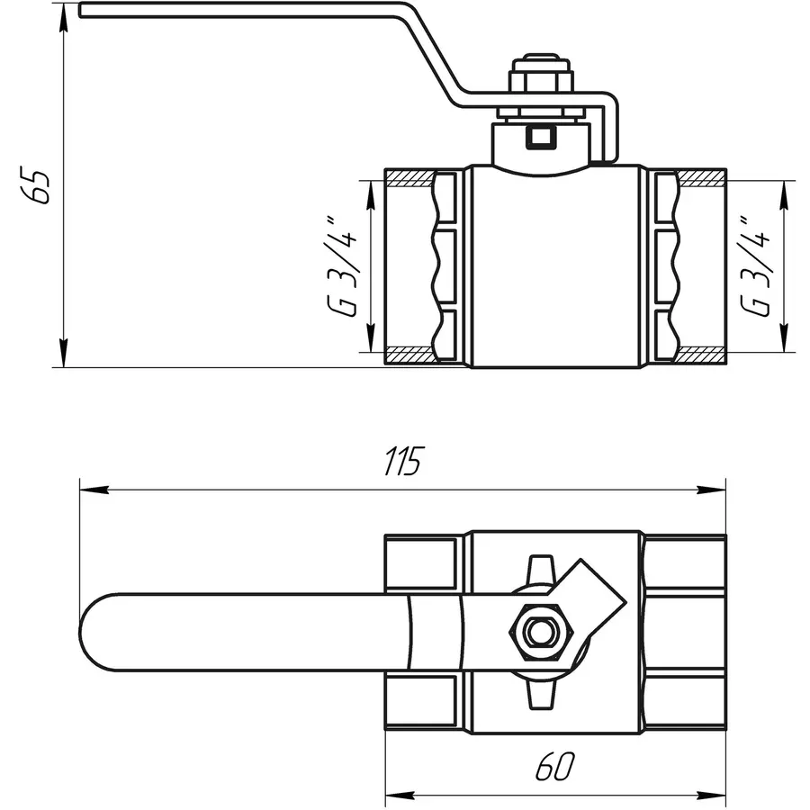 Кран шаровой прямой PROFESSIONAL 3/4 "ВВ КБ PN40 QP151 кран шаровой прямой PROFESSIONAL 3/4" ВВ КР PN40 QP151