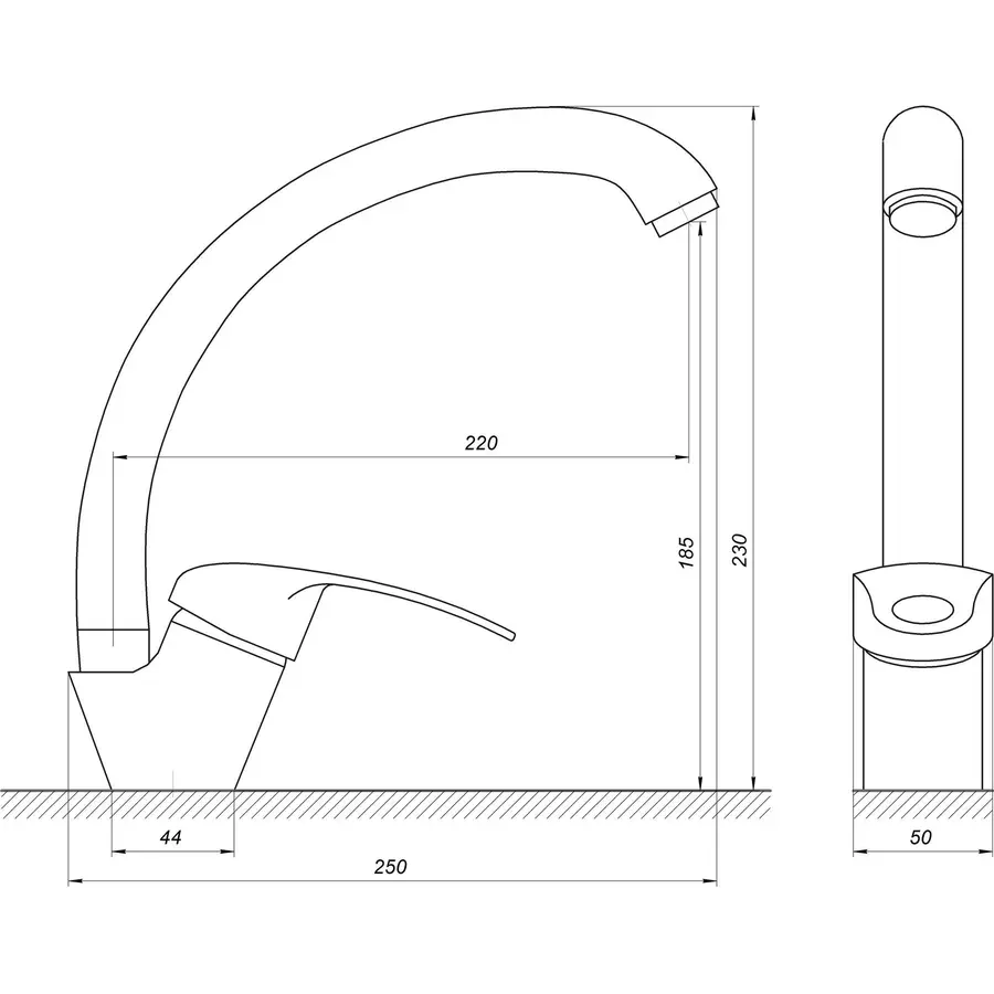 Кухонный смеситель EcoMix P-GEP-103S