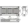 Радиатор стальной панельный KALDE 22 низ 500x900