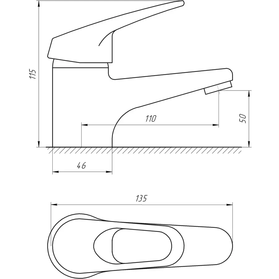 Смеситель для умывальника EcoMix M-GEM-101