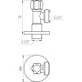 Кран вентильний кутовий SOLOMON 1/2″х 3/4″ 160403